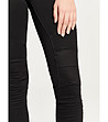 Черен дамски памучен слим панталон Libi-2 снимка