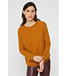 Оранжев дамски пуловер с естествени влакна Moni-0 снимка