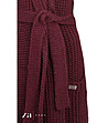 Дамска плетена жилетка в цвят бургунд Nikky-3 снимка