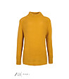 Дамски пуловер Theona в цвят горчица-1 снимка