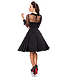 Черна разкроена рокля с тюл Lenna-1 снимка
