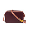 Дамска чанта Inas в цвят бургунд с контрастни детайли-2 снимка