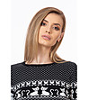 Дамски пуловер в черно и бяло от памук и кашмир Tera-2 снимка