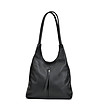 Дамска кожена чанта в черно Selena-0 снимка
