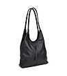 Дамска кожена чанта в черно Selena-2 снимка