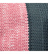Unisex шапка в сиво и розово с плетена козирка-3 снимка