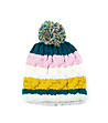 Многоцветна дамска шапка с плетеници-0 снимка