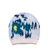 Плетена дамска шапка в бяло и синьо-0 снимка