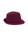 Дамска шапка с вълна в цвят бордо-0 снимка