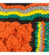 Дамска плетена шапка в кафяво, оранжево и зелено-2 снимка