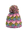 Плетена дамска многоцветна шапка-0 снимка