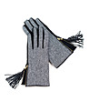 Дамски ръкавици в черно и бяло-1 снимка