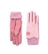 Дамски розови ръкавици с памук-0 снимка