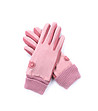 Дамски розови ръкавици с памук-1 снимка