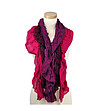 Нестандартен дамски памучен шал в розово и лилаво-0 снимка