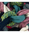 Многоцветен дамски плетен шал-3 снимка