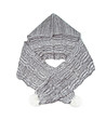 Дамски шал с качулка в сив меланж-0 снимка