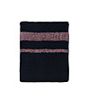 Дамски плетен шал в черно и панели с многоцветни нишки Karmen-1 снимка