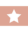 Розова постелка с бяла звезда 52х75 см-1 снимка