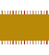 Постелка в цвят горчица с раирани кантове 52х75 см-0 снимка