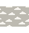 Сива постелка за под на бели облачета 52х75 см-1 снимка