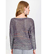 Дамски пуловер в лилаво и сребристо Mireille-1 снимка
