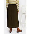 Дълга плисирана пола в цвят каки Ivana-1 снимка