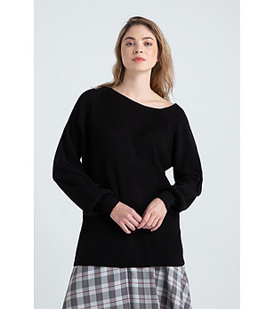 Черен дамски пуловер Matrena снимка