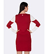 Памучна рокля в бордо и екрю Farida-1 снимка
