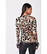 Блуза с леопардов принт в бежово, кафяво и черно Veronica-1 снимка