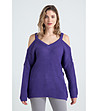 Дамски пуловер в лилаво Paula-0 снимка