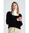 Дамски пуловер в черно и бяло Livia-1 снимка