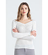 Дамски пуловер в цвят екрю Karen-0 снимка