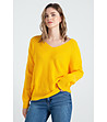 Жълт дамски пуловер Brenda-0 снимка