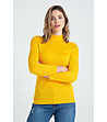 Дамски пуловер в цвят горчица Irene-0 снимка