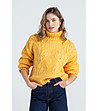 Дамски жълт пуловер Mareta-1 снимка