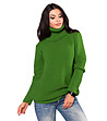 Зелен дамски пуловер с вълна Hestia-0 снимка