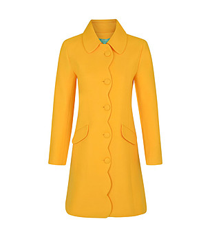 Дамско палто в цвят горчица Kosara снимка