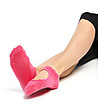 Розови памучни чорапи със силикон за йога и пилатес-2 снимка