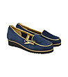 Moccasin navy blue suede/gold-0 снимка