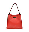 Дамска червена чанта от естествена кожа Inna-0 снимка