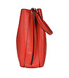 Дамска червена чанта от естествена кожа Inna-3 снимка