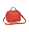 Малка дамска кожена чанта в червено Ilonda-1 снимка