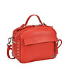 Малка дамска кожена чанта в червено Ilonda-2 снимка