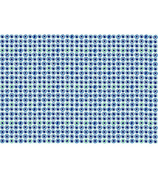Постелка в бяло и синьо 52х75 см снимка