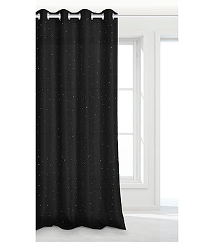 Черна завеса с камъчета Crystalia снимка