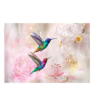 Фототапет Colourful Hummingbirds (Pink) 350x245 см снимка