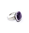 Сребрист пръстен с лилав елемент Zita-0 снимка