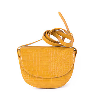 Дамска чанта за рамо в цвят горчица Denira снимка