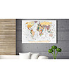 Декоративно пано върху корк World's Walls  120х80 см-1 снимка